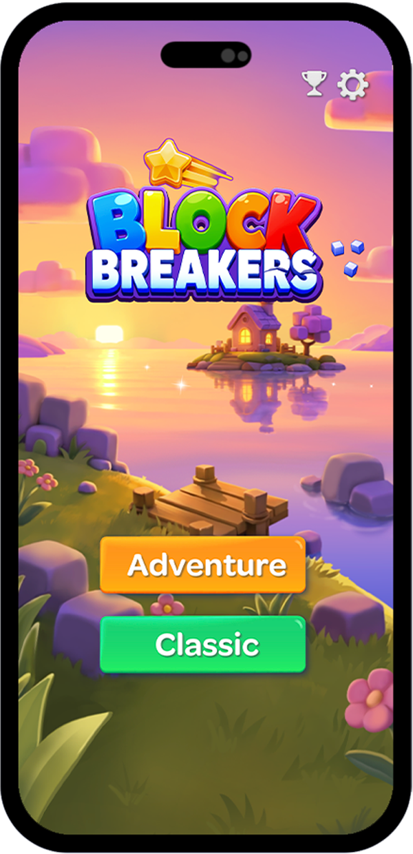 Block Breakers main menu